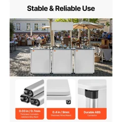 VEVOR Promotion Counter Table, Portable Tradeshow Podium Table, 30.91