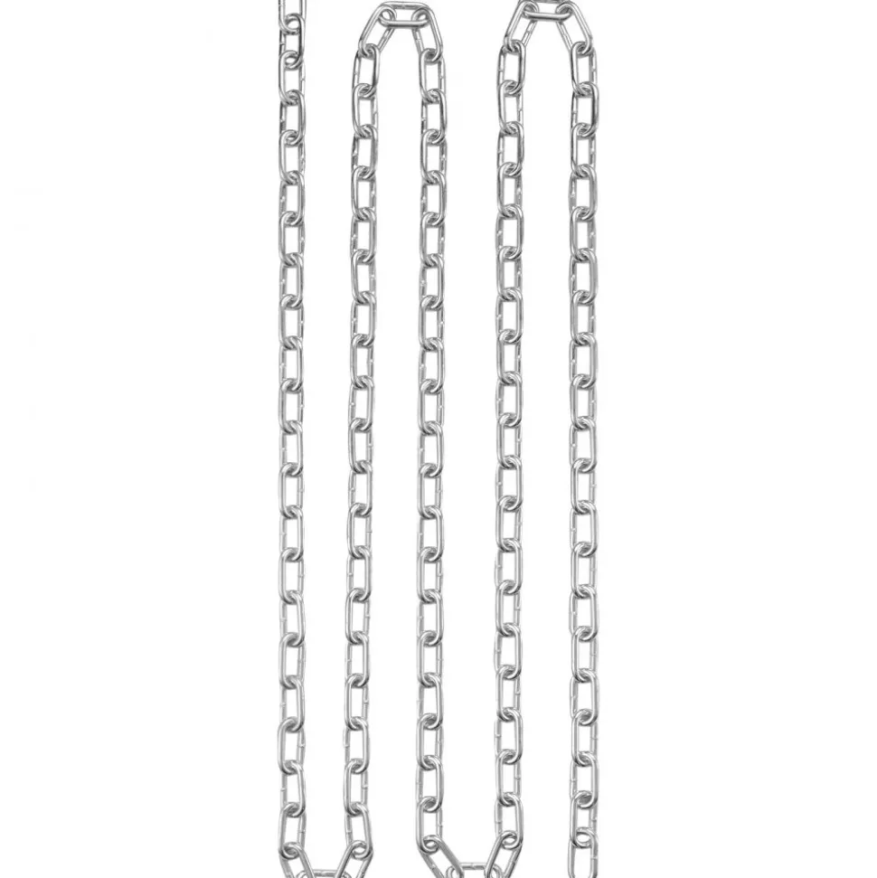 VEVOR Proof Coil Chain, 1/4" x 100', 1540 lbs Safe Working Load, Zinc Plated Proof Tested Coil Chain with Two Quick Links, Galvanized Carbon Steel Link Chain for Towing, Hanging, Camping, Pet Towing
