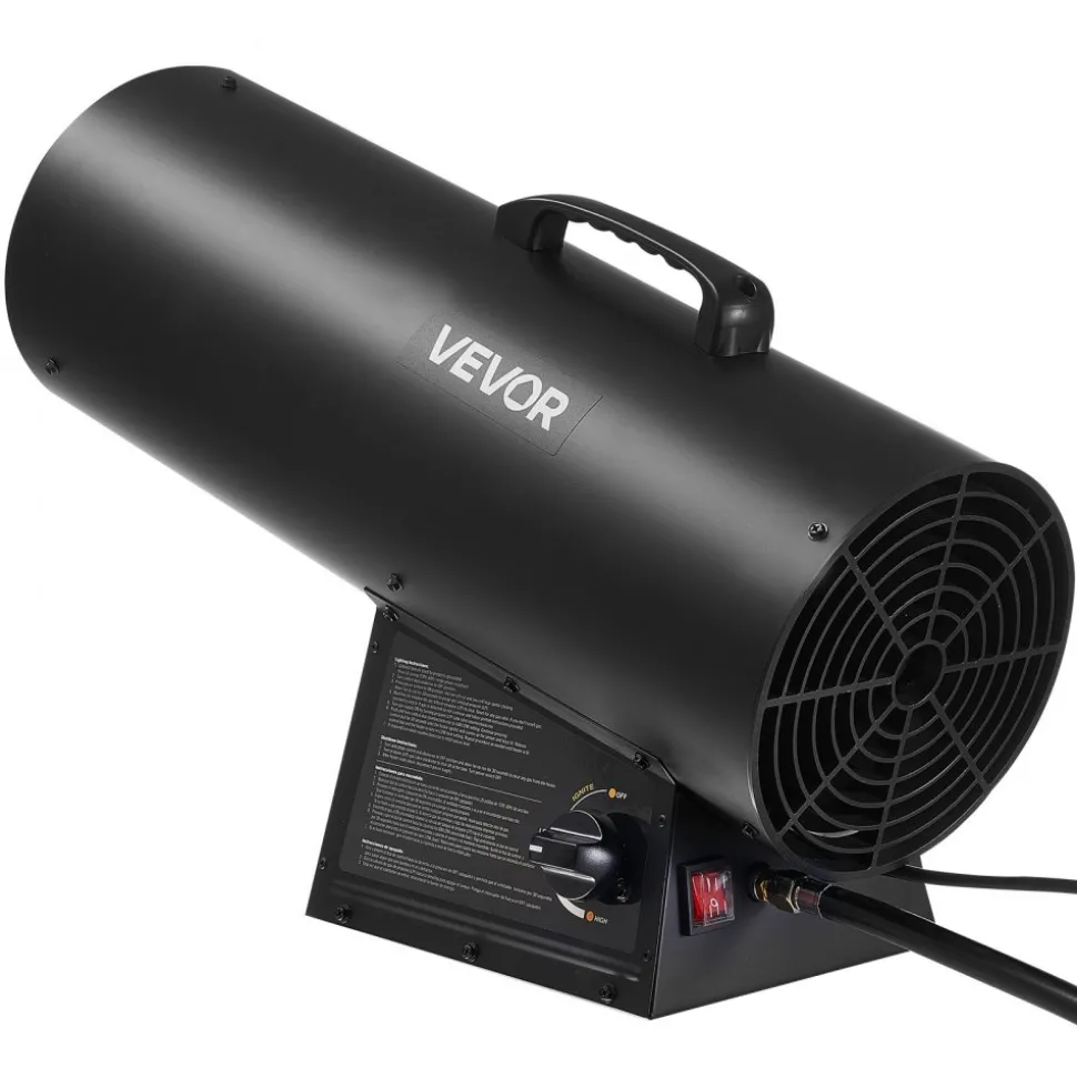 VEVOR Propane Heater, 100000BTU Forced Air Propane Heater with Stepless Temp Settings & security Protection, Portable Garage/Shop Barrel Heater for Garages, Job Sites,Indoor/Outdoor