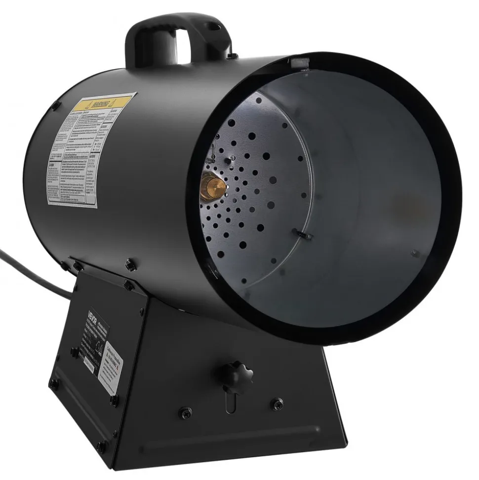 VEVOR Propane Heater, 60000BTU Forced Air Propane Heater with Stepless Temp Settings & security Protection, Portable Garage/Shop Barrel Heater for Garages, Job Sites,Indoor/Outdoor