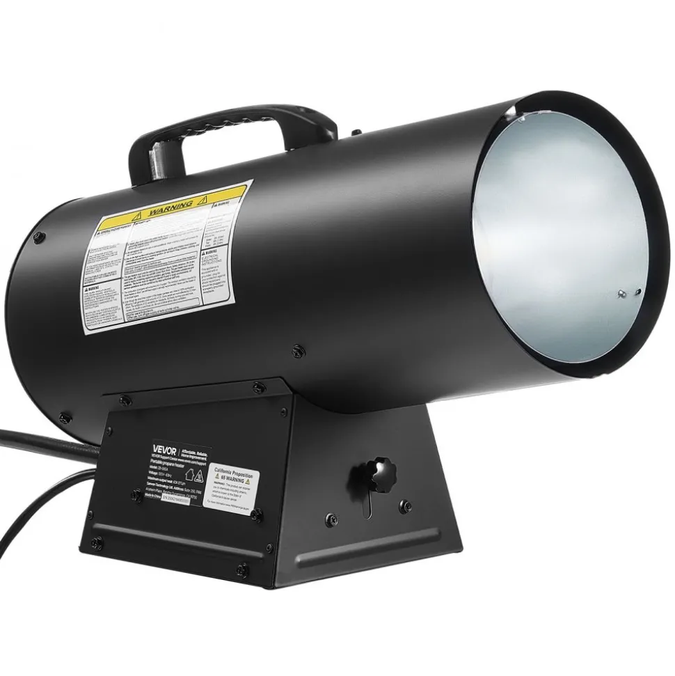 VEVOR Propane Heater, 60000BTU Forced Air Propane Heater with Stepless Temp Settings & security Protection, Portable Garage/Shop Barrel Heater for Garages, Job Sites,Indoor/Outdoor