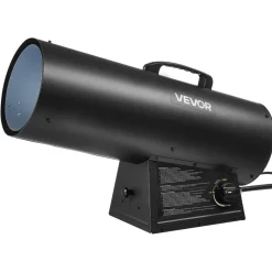 VEVOR Propane Heater, 125000BTU Forced Air Propane Heater with Stepless Temp Settings & security Protection, Portable Garage/Shop Barrel Heater for Garages, Job Sites,Indoor/Outdoor