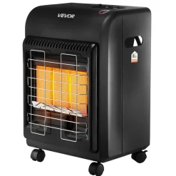 VEVOR Propane Heater, 6000 to 18000 BTU Propane Cabinet Heater with 3 Modes Temp Settings & Tip-over Protection, Garage Radiator Heat up to 450 Sq.Ft, for Camping,Garage, Patio,Indoor/Outdoor
