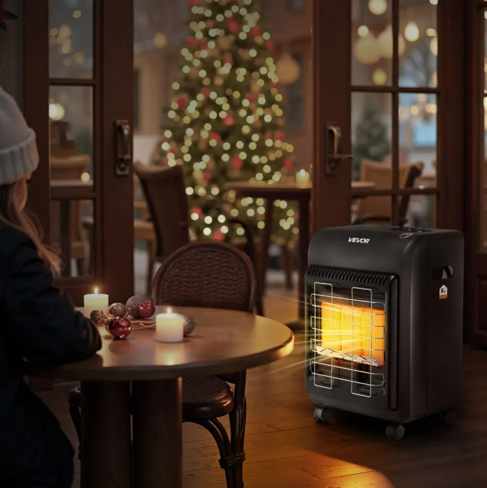 VEVOR Propane Heater, 6000 to 18000 BTU Propane Cabinet Heater with 3 Modes Temp Settings & Tip-over Protection, Garage Radiator Heat up to 450 Sq.Ft, for Camping,Garage, Patio,Indoor/Outdoor