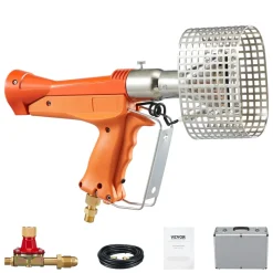 VEVOR Propane Heat Gun, Up to 187660 BTU Hot Air Gun with Adjustable Regulator, 26 FT Hose, and Hard Carrying Case, Ideal for Boat Plastic Film Shrink Wrapping, Pallet Packaging, Crafting