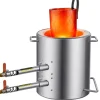 VEVOR Propane Melting Furnace Kit, 12KG Large Capacity Foundry Home Kilns,Stainless Steel Smelter,  Blacksmithing Forge with Crucible an Tongs Kiln, For Metal Scrap Recycle, Gold Copper Silver Casting