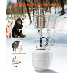 VEVOR Propane Tank Top Heater, 42000 BTU Rapid Heating 360-Degree Infrared Radiant Tank Top Gas Heater, Stepless Temperature Adjustment for Ice Fishing/ Hunting/Outdoor Work, Single Burner