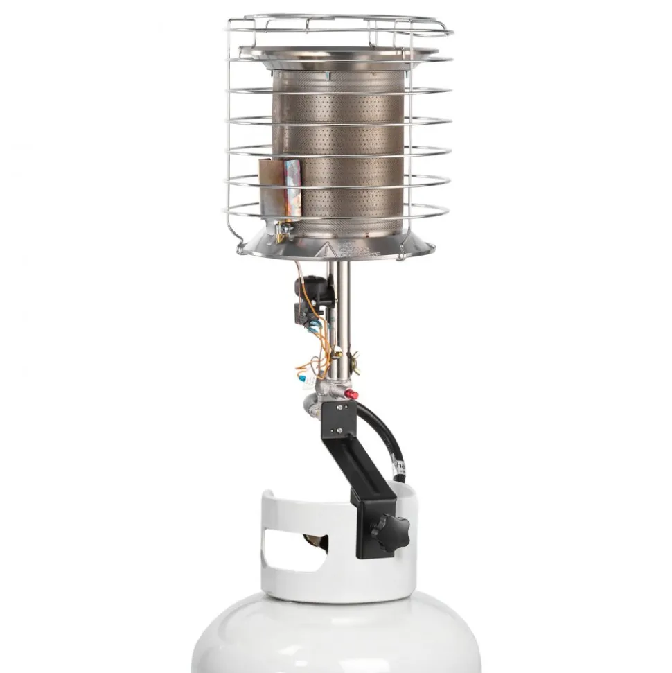 VEVOR Propane Tank Top Heater, 42000 BTU Rapid Heating 360-Degree Infrared Radiant Tank Top Gas Heater, Stepless Temperature Adjustment for Ice Fishing/ Hunting/Outdoor Work, Single Burner