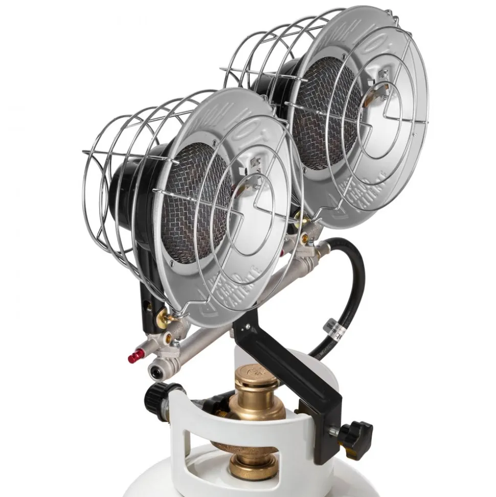VEVOR Propane Tank Top Heater, 30000 BTU Rapid Heating 180-Degree Infrared Radiant Tank Top Gas Heater, 3 Heat Settings for Ice Fishing/ Hunting/Outdoor Work, Single Burner Square