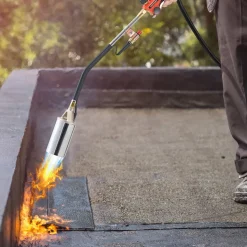 VEVOR Propane Torch Weed Burner, High Output 1,800,000 BTU with 10 ft Hose, Heavy Duty Blow Torch with Adjustable Flame and Turbo Trigger Push Button Igniter, Flamethrower Kit for Garden Ice Snow Road