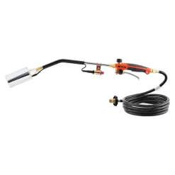 VEVOR Propane Torch Weed Burner, High Output 1,800,000 BTU with 10 ft Hose, Heavy Duty Blow Torch with Adjustable Flame and Turbo Trigger Push Button Igniter, Flamethrower Kit for Garden Ice Snow Road
