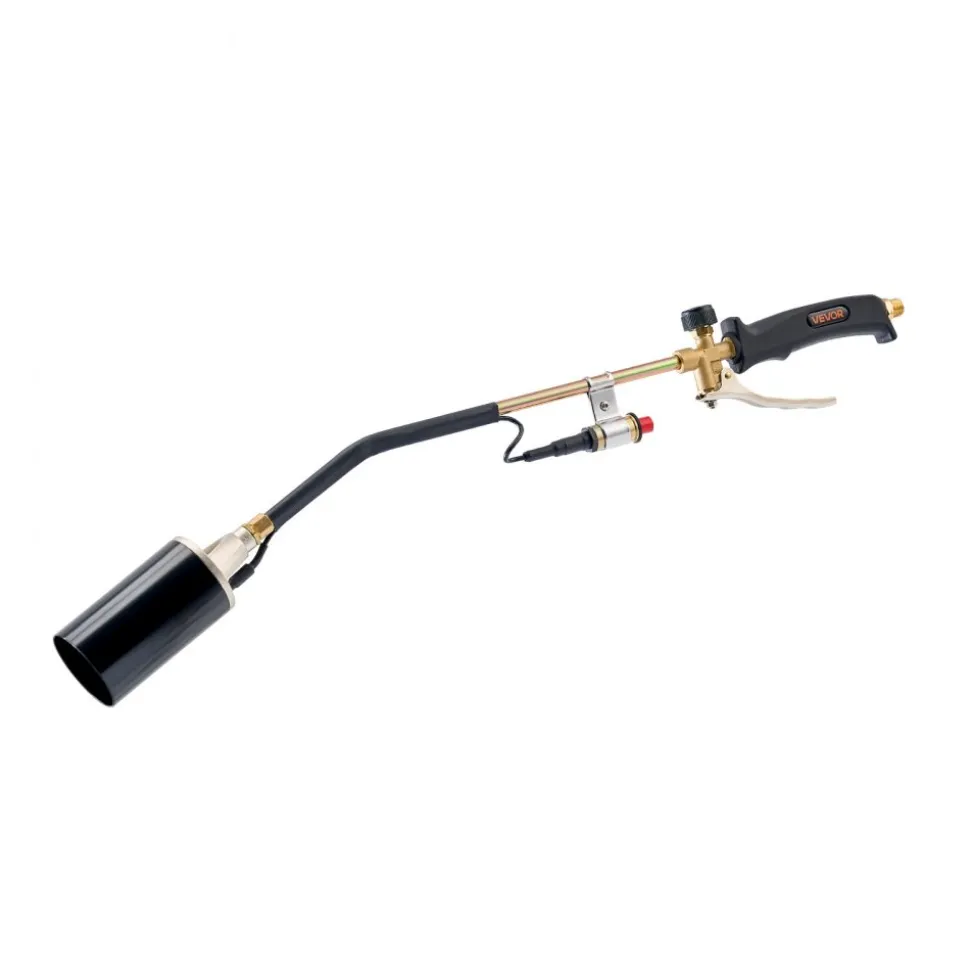 VEVOR Propane Torch Weed Burner, High Output 1,800,000 BTU with 10 ft Hose, Heavy Duty Blow Torch with Adjustable Flame & Turbo Trigger Push Button Auto Igniter, Flamethrower for Garden Ice Snow Road