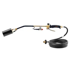 VEVOR Propane Torch Weed Burner, High Output 1,800,000 BTU with 10 ft Hose, Heavy Duty Blow Torch with Adjustable Flame & Turbo Trigger Push Button Auto Igniter, Flamethrower for Garden Ice Snow Road