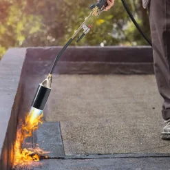 VEVOR Propane Torch Weed Burner, High Output 1,800,000 BTU with 10 ft Hose, Heavy Duty Blow Torch with Adjustable Flame & Turbo Trigger Push Button Auto Igniter, Flamethrower for Garden Ice Snow Road