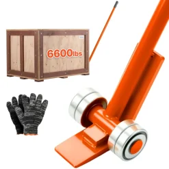 VEVOR Prylever Bar, 6600 lbs Weight Capacity, 56 Inch Carbon Steel Handle Lever Dolly, Pry Lever Bar with Wheels for Large Pallets, Heavy Items, Concrete Blocks, Heavy Duty Equipment Handling, 2 Pack