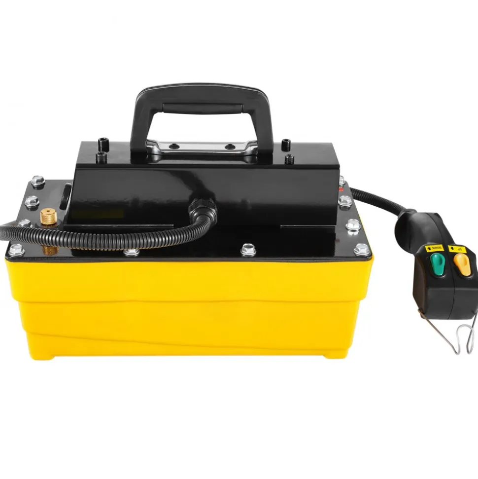 VEVOR 10,000PSI Air Hydraulic Pump, 0.42 Gal Reservoir, NPT 3/8 In Oil Outlet, NPT 1/4 In Inlet, Aluminum Shell Air Actuated Treadle Foot Pump, for Automobile Repair Frame Machine & Hydraulic Press