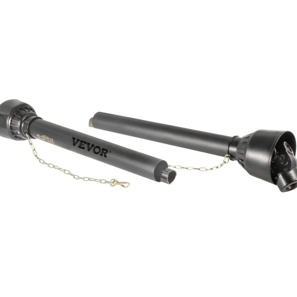 VEVOR PTO Shaft, 1-3/8" PTO Drive Shaft, 6 Spline Tractor, Round Implement Ends PTO Driveline Shaft, Series 4 Tractor PTO Shaft, 43"-61" Brush Hog PTO Shaft Black, for Finish Mower, Rotary Cutter