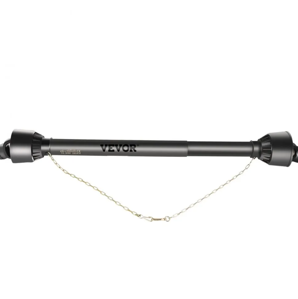 VEVOR PTO Shaft, 1-3/8" PTO Drive Shaft, 6 Spline Tractor, Round Implement Ends PTO Driveline Shaft, Series 4 Tractor PTO Shaft, 43"-61" Brush Hog PTO Shaft Black, for Finish Mower, Rotary Cutter