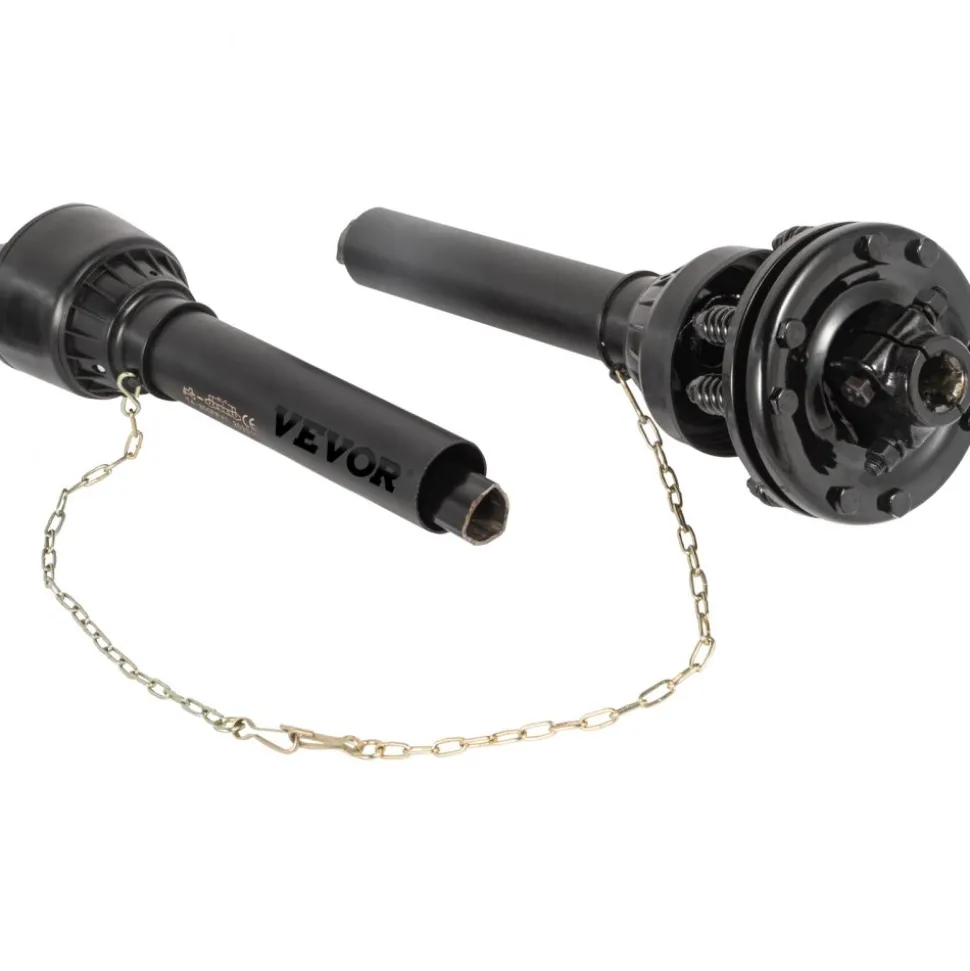 VEVOR PTO Shaft, 1-3/8” 6 Spline Tractor and Implement Ends PTO Driveline Shaft, Series 4 Tractor PTO Shaft, 43”-59” Brush Hog PTO Shaft with Slip Clutch Black, for Finish Mower, Rotary Cutter