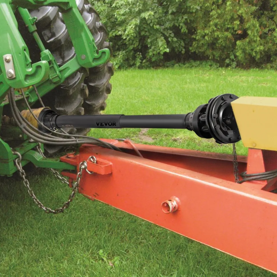 VEVOR PTO Shaft, 1-3/8” 6 Spline Tractor and Implement Ends PTO Driveline Shaft, Series 4 Tractor PTO Shaft, 43”-59” Brush Hog PTO Shaft with Slip Clutch Black, for Finish Mower, Rotary Cutter