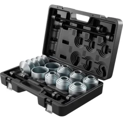 VEVOR Pull and Press Sleeve Kit, 36 PCS, Steel Bush Removal Insertion Sleeve Tools with Carrying Case, Compatible with LCV and HGV Engines, for Removing and Installing Bushings, Bearings, and Seals