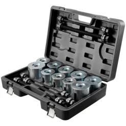 VEVOR Pull and Press Sleeve Kit, 27 PCS, Steel Bush Removal Insertion Sleeve Tools with Carrying Case, Compatible with LCV and HGV Engines, for Removing and Installing Bushings, Bearings, and Seals