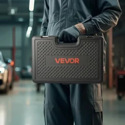 VEVOR Pull and Press Sleeve Kit, 27 PCS, Steel Bush Removal Insertion Sleeve Tools with Carrying Case, Compatible with LCV and HGV Engines, for Removing and Installing Bushings, Bearings, and Seals