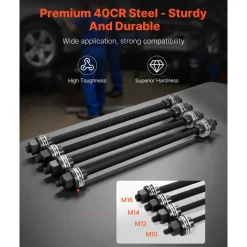 VEVOR Pull and Press Sleeve Kit, 28 PCS, Steel Bush Removal Insertion Sleeve Tools with Carrying Case, Compatible with LCV and HGV Engines, for Removing and Installing Bushings, Bearings, and Seals