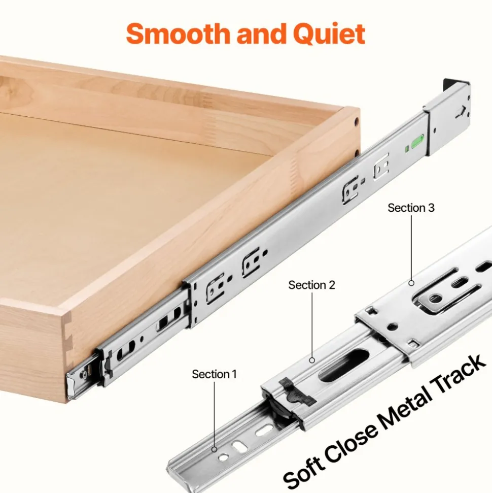VEVOR Pull Out Cabinet Organizer, 20"W x 21"D Cabinet Drawer, Soft Close Slide out Shelf, Heavy-Duty Sliding Wood Drawer, Bottom and Side Assembly Base Cabinet Organization for Kitchen Pantry Bathroom