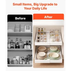 VEVOR Pull Out Cabinet Organizer, 4 Pack Expandable Width (12.2