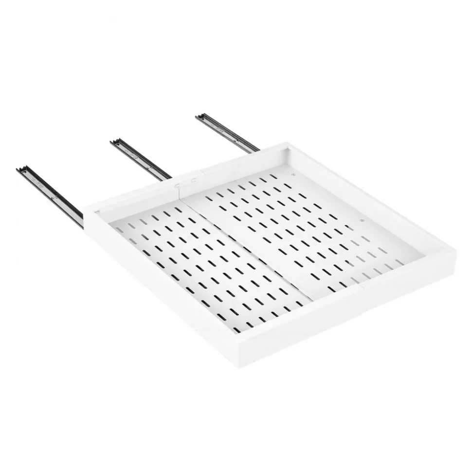 VEVOR Pull Out Cabinet Organizer, 4 Pack Expandable Width (12.2"-18.9"), 20.47" Deep Pull Out Drawers for Cabinets, Sliding Drawer for Kitchen Pantry Cabinet Organizer with Nano Adhesive Strips, White