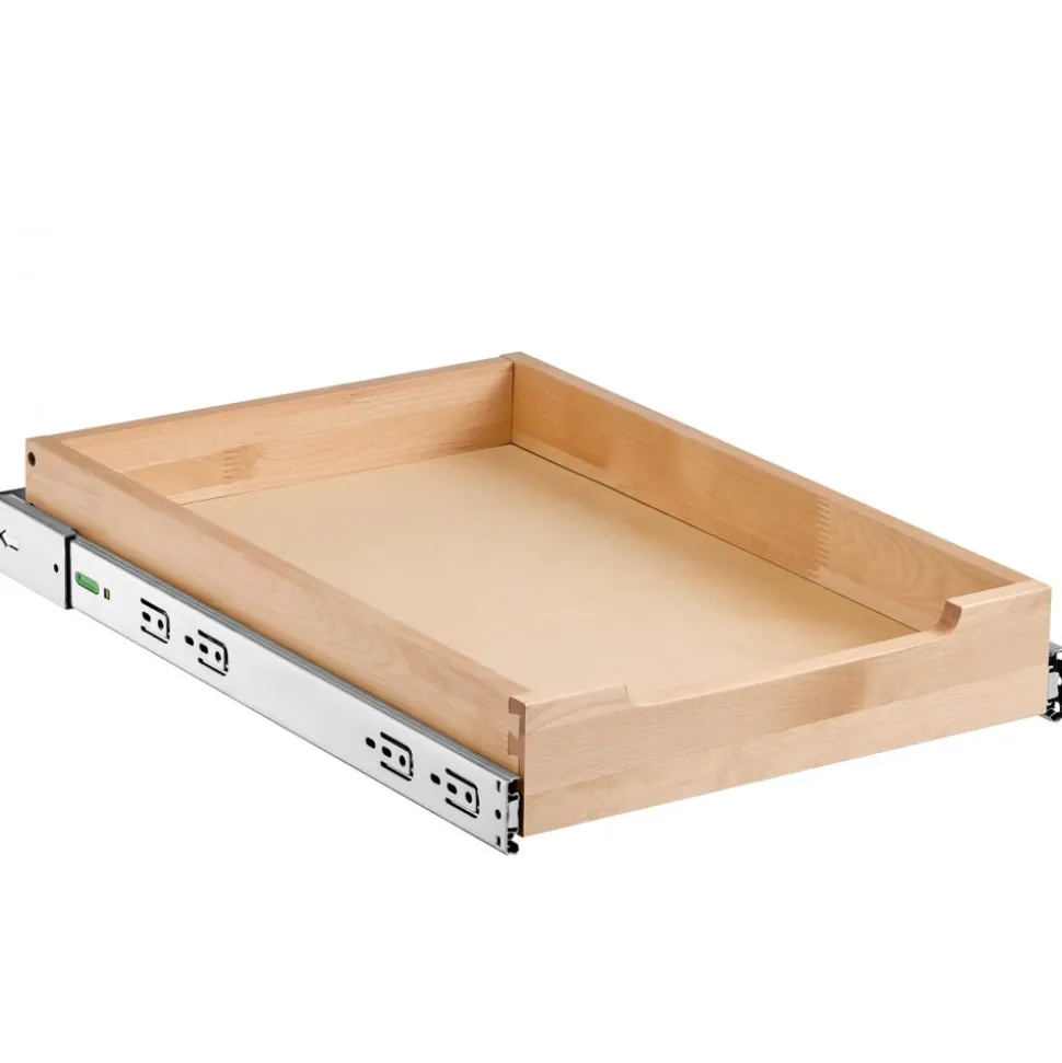 VEVOR Pull Out Cabinet Organizer, 14"W x 21"D Cabinet Drawer, Soft Close Slide out Shelf, Heavy-Duty Sliding Wood Drawer, Bottom and Side Assembly Base Cabinet Organization for Kitchen Pantry Bathroom
