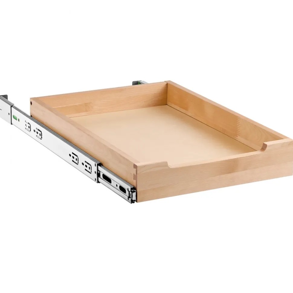 VEVOR Pull Out Cabinet Organizer, 14"W x 21"D Cabinet Drawer, Soft Close Slide out Shelf, Heavy-Duty Sliding Wood Drawer, Bottom and Side Assembly Base Cabinet Organization for Kitchen Pantry Bathroom