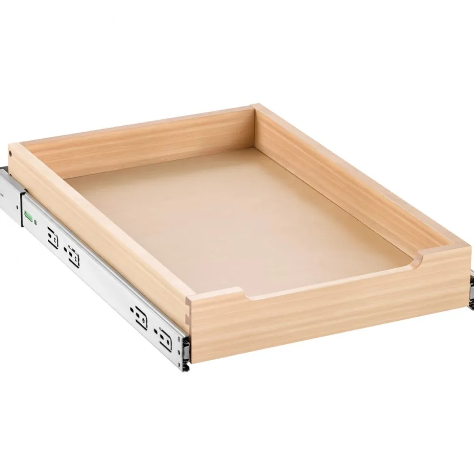 VEVOR Pull Out Cabinet Organizer, 14"W x 21"D Cabinet Drawer, Soft Close Slide out Shelf, Heavy-Duty Sliding Wood Drawer, Bottom and Side Assembly Base Cabinet Organization for Kitchen Pantry Bathroom