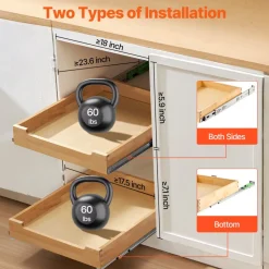 VEVOR Pull Out Cabinet Organizer, 17