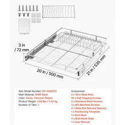 VEVOR Pull Out Cabinet Organizer 19.69