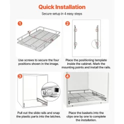 VEVOR Pull Out Cabinet Organizer 19.69