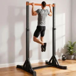VEVOR Pull Up Bar, 330LBS Capacity Portable Pullup Bar Station, Pullup Bars Free Standing with H-Frame Structure & Heavy-Duty Steel Tube, 8 Level Height Adjustment Gravity Fitness for Arms Back Chest