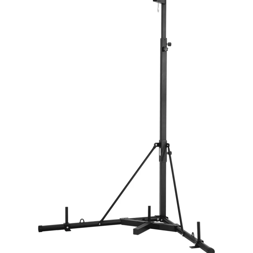 VEVOR Punching Bag Stand, Steel Heavy Duty Workout Training Equipment, Adjustable Height Boxing Punching Stand with Weighted Base, Holds Up to 140 lbs, Freestanding Sandbag Rack for Home Gym Fitness