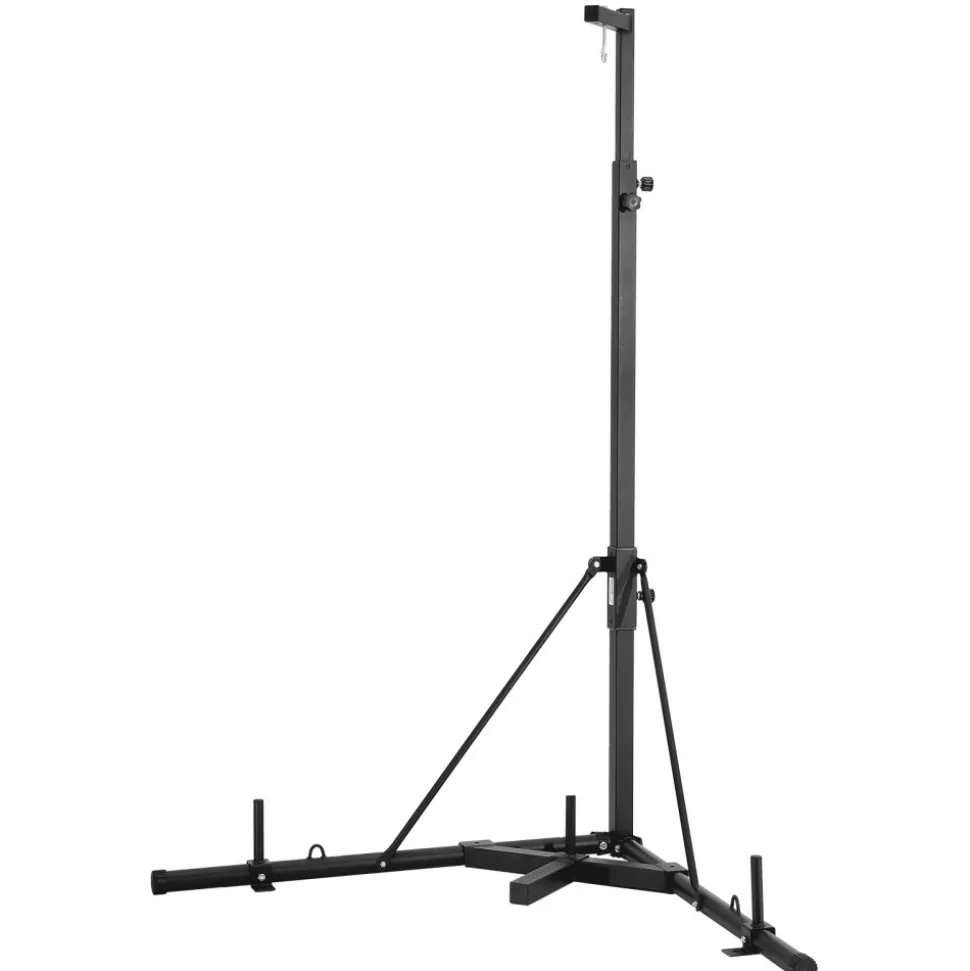 VEVOR Punching Bag Stand, Steel Heavy Duty Workout Training Equipment, Adjustable Height Boxing Punching Stand with Weighted Base, Holds Up to 140 lbs, Freestanding Sandbag Rack for Home Gym Fitness
