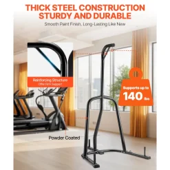 VEVOR Punching Bag Stand, Steel Heavy Duty Workout Equipment, Boxing Punching Bag Stand, Holds Up to 140 lbs, Freestanding Sandbag Rack with Weighted Base, Training Equipment for Home Gym Fitness