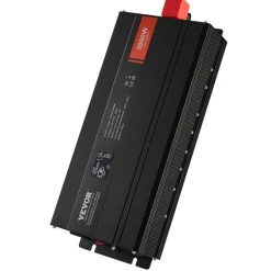 VEVOR Pure Sine Wave Inverter, 3000 Watt, DC 12V to AC 120V Power Inverter with 2 AC Outlets 2 USB Port 1 Type-C Port, LCD Display and Remote Controller for Large Home Appliances, CE FCC Certified