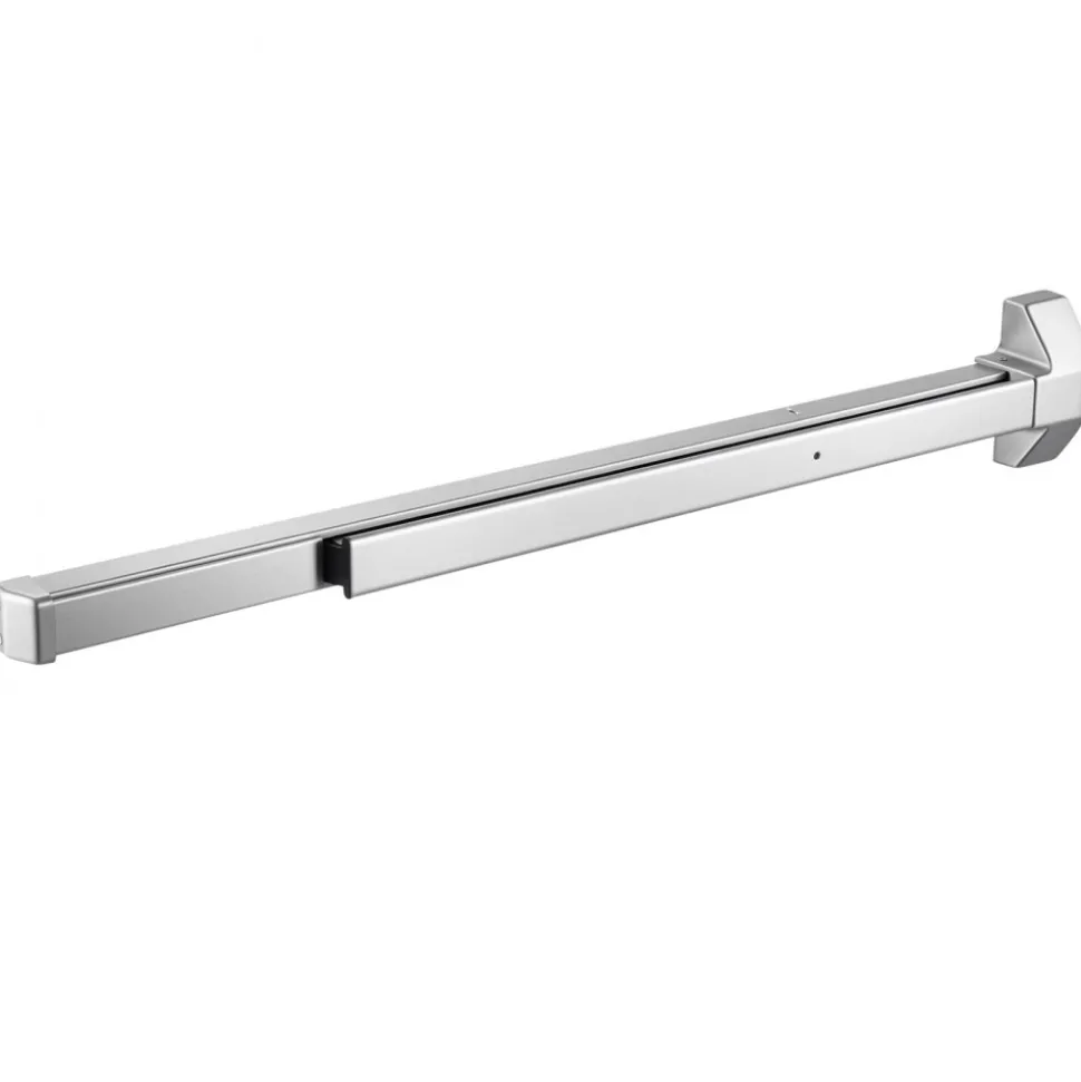 VEVOR Push Bar Panic Exit Device, 41" Stainless Steel Commercial Panic Bar for Exit Doors, Emergency Exit Door Hardware with Exterior Lever Handle and 6 Keys, for 41"-61" Wood or Metal Door, Silver