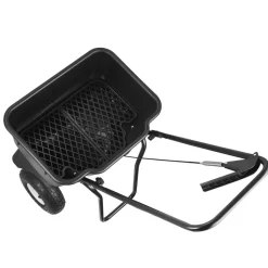 VEVOR Push Lawn Spreader, 12ft Spreading Width, Broadcast Spreader with 80lbs Load Capacity & 10 in All-Terrain Tires, Walk-Behind Garden & Lawn Broadcast Spreaders for Seed Fertilizer, Salt Ice Melt