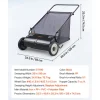 VEVOR Push Lawn Sweeper, 26-inch Leaf & Grass Collector, Strong Rubber Wheels & Heavy Duty Thickened Steel, Durable to Use with Large Capacity 7 cu. ft. Mesh Collection Hopper Bag, 4 Spinning Brushes