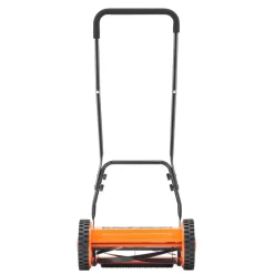 VEVOR Push Reel Lawn Mower 16 inch, 5 Blades Manual Push Mower No Motor, 0.6-1.75 in Adjustable Cutting Height, Walk-Behind Lawn Mowers with Grass Catcher Bag for Green Lawns, Driveways, Courtyards