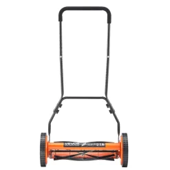 VEVOR Push Reel Lawn Mower 18 inch, 5 Blades Manual Push Mower No Motor, 1.37-2.44 in Adjustable Cutting Height, Walk-Behind Lawn Mowers with Grass Catcher Bag for Green Lawns, Driveways, Courtyards