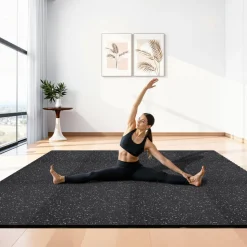 VEVOR Puzzle Exercise Mat, 12 PCS Fitness Equipment Mats, 24 x 24 x 0.79 in, High-Density EVA Foam Mats Set, Interlocking Rubber Soft Tiles, Protective Floor Padding with Gray Dots for Home Gym Office