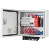 VEVOR PV Combiner Box, 4 String, Solar Combiner Box with 15A Rated Current Fuse 63A Circuit Breaker Lightning Arrester and Solar Connector, Steel Case for On / Off Grid Solar Panel System, IP65