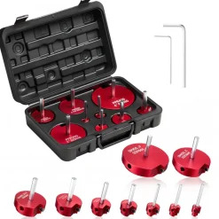 VEVOR PVC Pipe Reamer Kit, 9-Piece, PVC Fitting Socket Saver, Includes 1/2